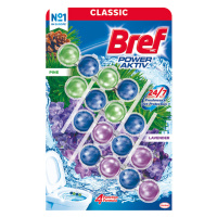 Bref Power Aktiv Pine Lavender tuhý WC blok 4 x 50g