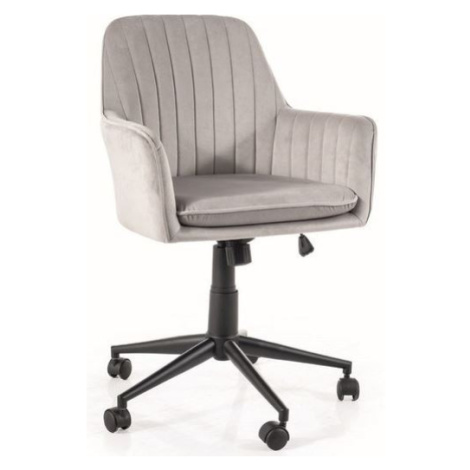 SIGNAL Kancelářská židle Q-886 VELVET světle šedá