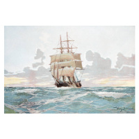 Ilustrace Sailing ship at the Cape of Good Hope, clu, 40 × 26.7 cm