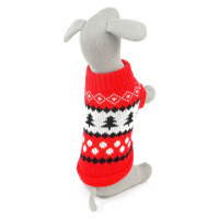 Vsepropejska Christmas svetr pro psa Barva: Červená, Délka zad (cm): 18, Obvod hrudníku: 23 - 28