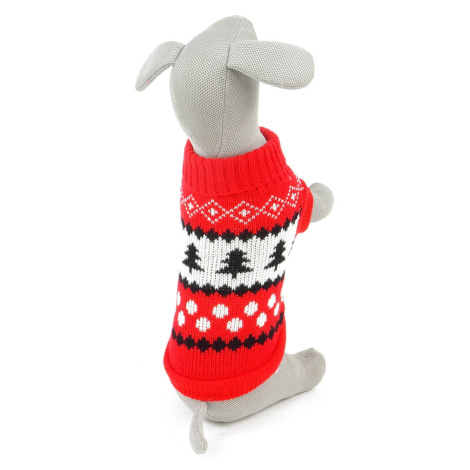 Vsepropejska Christmas svetr pro psa Barva: Červená, Délka zad (cm): 18, Obvod hrudníku: 23 - 28
