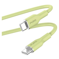 PURO Soft USB-C/USB-C kabel, 1,5 m světle zelený