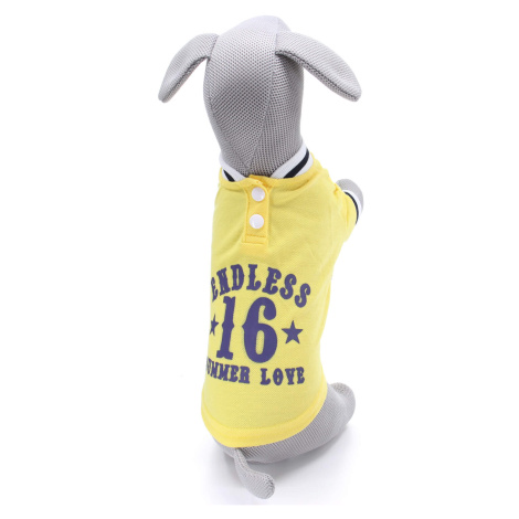 Vsepropejska Verdel tričko s knoflíky pro psa Barva: Žlutá, Délka zad (cm): 31, Obvod hrudníku: 
