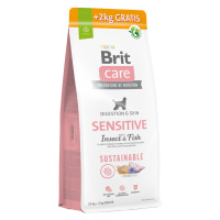 Brit Care granule, 12 kg + 2 kg zdarma - Sustainable Adult Sensitive Fish & Insect 12 + 2 kg