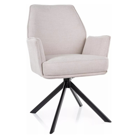 Signal Otočné jídelní křeslo Hugo Brego světle béžové