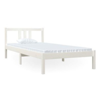 Rám postele bílý masivní dřevo 90 × 200 cm, 814870