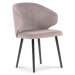 Půdrově růžová jídelní židle se sametovým potahem Windsor & Co Sofas Nemesis