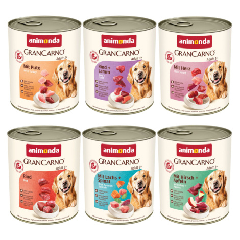 Animonda GranCarno Original výhodná balení 24 ks (24 x 800 g) - mix 1 (6 druhů)