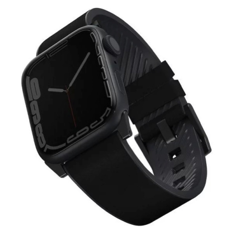 Řemínek UNIQ strap Straden Apple Watch Series 4/5/6/7/SE 42/44/45mm. Leather Hybrid Strap black 