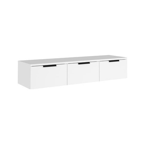 Shumee Nástěnná skříňka - bílá, 102 × 30 × 20 cm, kompozitní dřevo