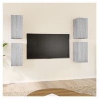 vidaXL TV skříňky 4 ks šedé sonoma 30,5 x 30 x 60 cm kompozitní dřevo