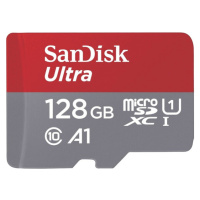 SanDisk MicroSDHC karta 128GB Ultra + adaptér SDSQUAB-128G-GN6IA