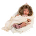 Llorens 74022 NEW BORN - realistická panenka miminko se zvuky a měkkým látkovým tělem - 42 cm