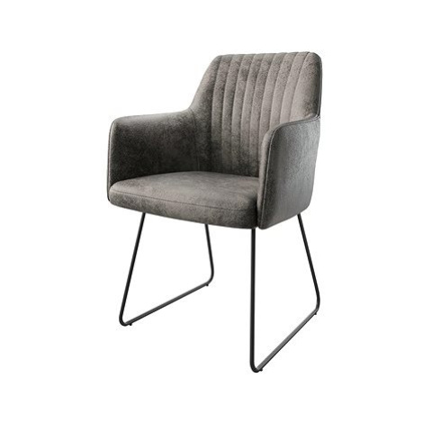 DELIFE Jídelní židle Greg-Flex šedý vintage tenká podnož černá