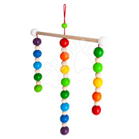 Dřevěný kolotoč nad postýlku Baby Mobile Eichhorn s barevnými kuličkami od 0 měsíců