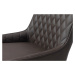 Furniria Designová barová židle Dana tmavě hnědá ekokůže