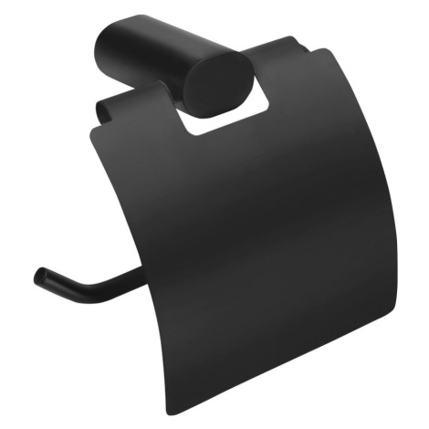 FLORI držák toaletního papíru s krytem, černá mat RF007/15 Sapho