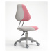 Dětská rostoucí židle RAIDON – látka, plast, šedá / růžová