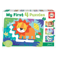 EDUCA Moje první puzzle Zvířátka z divočiny 4v1 (5,6,7,8 dílků)