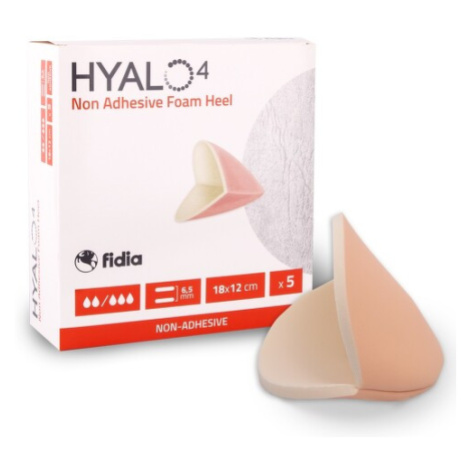 HYALO4 NON ADHESIVE FOAM HEEL DRESSING 18 X 12 CM PĚNOVÉ KRYTÍ NA PATU, 5KS