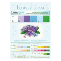 Speciální pěnová guma na výrobu květin A4 - modro-fialové barvy