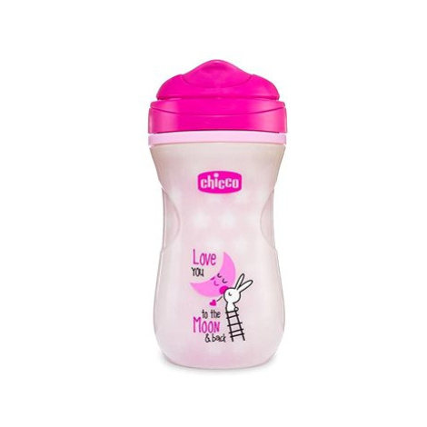 Chicco hrneček Shiny termo floureskujíci s tvrdým pítkem 200 ml, růžový 14 m+