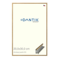 DANTIK rámeček 20 × 30, ALU profil 7273 Dýha dub sklo čiré