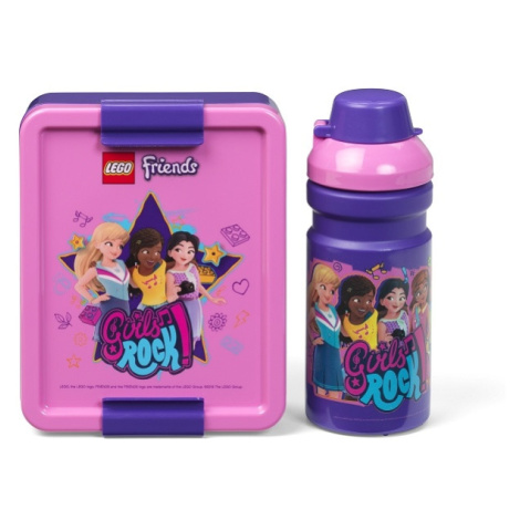 LEGO STORAGE - Friends Girls Rock svačinový set (láhev a box) - fialová