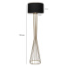 Sofahouse 28691 Designová stojanová lampa Fellini 155 cm černá / zlatá