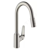 Hansgrohe 71820800 - Dřezová baterie M4216-H220 s výsuvnou sprškou, vzhled nerezu