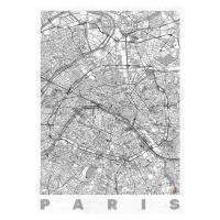 Mapa Paris, Hubert Roguski, 30x40 cm