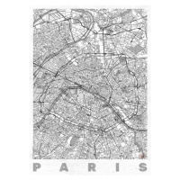 Mapa Paris, Hubert Roguski, 30 × 40 cm