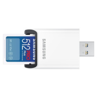 Samsung SDXC 512GB PRO PLUS + USB adaptér MB-SD512SB/WW Modrá