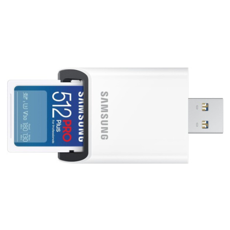 Samsung SDXC 512GB PRO PLUS + USB adaptér MB-SD512SB/WW Modrá