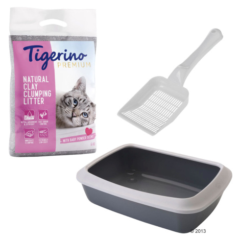 Startovací sada pro koťata: kočkolit Tigerino Canada + toaleta Savic + lopatka - 6 kg kočkolit +