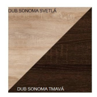 ArtCross Obývací stěna VIKI Barva: Dub sonoma světlá / dub sonoma tmavá