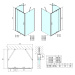 Polysan EASY LINE třístěnný sprchový kout 900-1000x700mm, pivot dveře, L/P varianta, Brick sklo