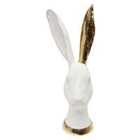 KARE Design Soška Busta Zajíc se zlatým uchem 30cm