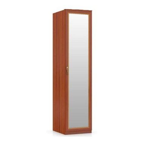 Jednodvéřová skříň do ložnice sofia se zrcadlovými dveřmi - ořech