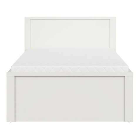 LOBATES vyšší postel 120x200 cm, bílá/bílý mat, 5 let záruka Brw