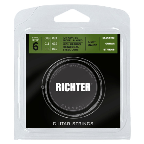 Richter Electric Guitar Strings Ion Coated, Light 9-42 Richter Czech