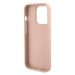 Guess kryt na iPhone 15 PRO 6.1" Pink Croco Triangle Metal Logo