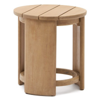 Kulatý zahradní odkládací stolek z eukalyptového dřeva ø 56 cm Xoriguer – Kave Home