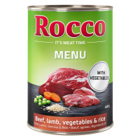 Rocco Menu 6 x 400 g - Hovězí, jehněčí, zelenina & rýže