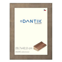 DANTIK rámeček 29,7 × 42, ANDRÉ velký bronz plexi čiré