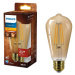 Philips Vintage LED filament žárovka E27 ST64 7W 40W 470lm 1800K nestmívatelná, zlatá