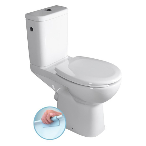 HANDICAP WC kombi zvýšený sedák, Rimless, zadní odpad, bílá K11-0221 Sapho