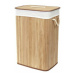 Compactor Bambusový koš na prádlo s víkem Compactor Bamboo - obdélníkový, přírodní, 43 x 35 x 60