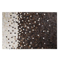 Kožený patchworkový koberec 160 x 230 cm hnědočerný EYIM, 200552