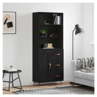 vidaXL Skříň highboard černá 69,5 x 34 x 180 cm kompozitní dřevo